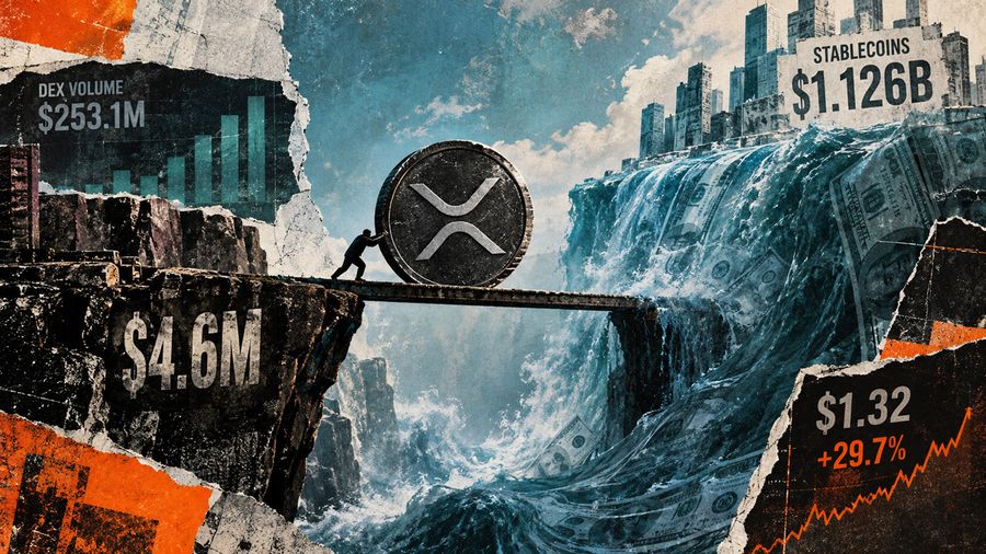 XRP با رشد ۳۰٪ ماهانه، نقدینگی ۴.۶ میلیون دلاری را در بوم استیبلکوینها آزمود