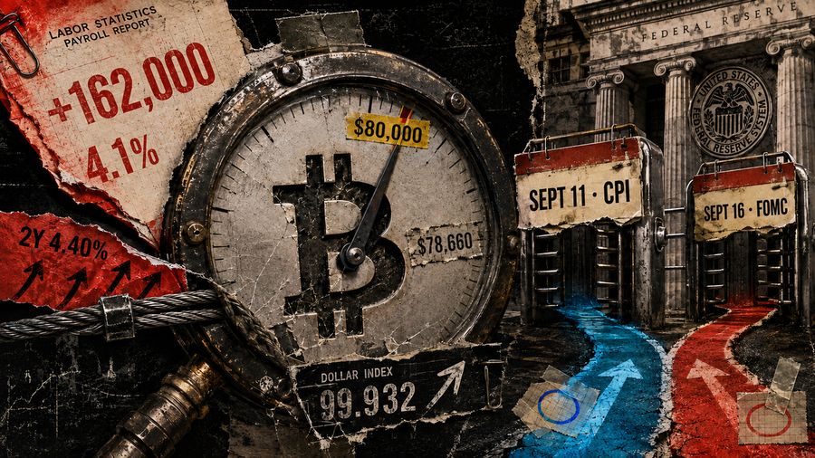 Bitcoin زیر ۸۰٬۰۰۰ دلار افت کرد؛ گزارش شغلی گرم آگوست افق سیاست Federal Reserve را جابهجا کرد
